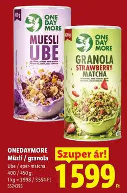 Lidl Onedaymore müzli / granola ajánlat
