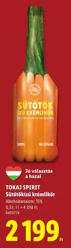 Lidl Tokaj spirit sütőtökízű krémlikőr ajánlat