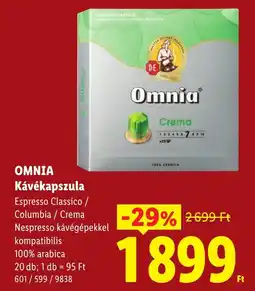 Lidl Omnia kávékapszula ajánlat