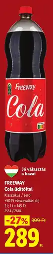 Lidl Freeway Cola üdítőital ajánlat