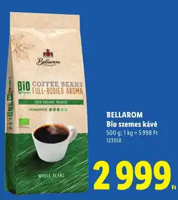 Lidl Bellarom bio szemes kávé ajánlat