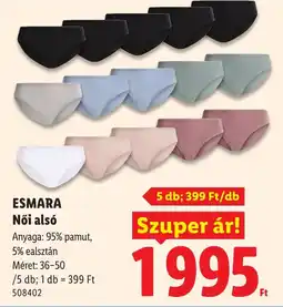 Lidl Esmara női alsó ajánlat