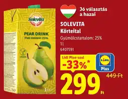 Lidl Solevita körteital ajánlat