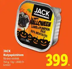 Lidl Jack kutyapástétom ajánlat