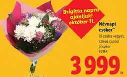 Lidl Brigitta névnap csokor ajánlat
