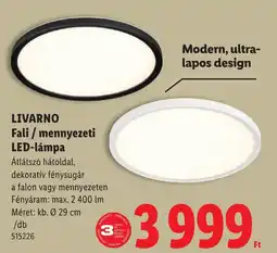 Lidl Livarno fali / mennyezeti led-lampa ajánlat