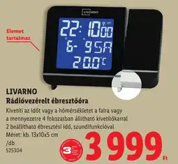 Lidl Livarno rádióvezérelt ébresztőóra ajánlat