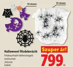 Lidl Halloweeni filcdekoráció ajánlat