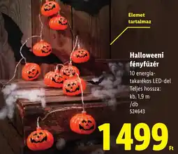 Lidl Halloweeni fényfűzér ajánlat