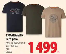 Lidl Esmara men férfi póló ajánlat