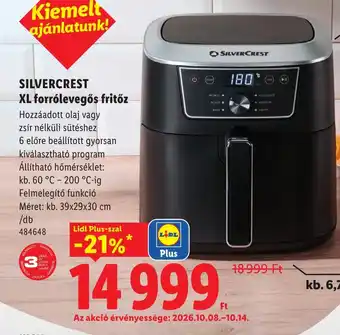 Silvercrest xl forrólevegős fritóz
