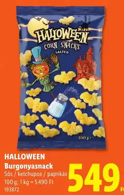 Lidl Halloween burgonyasnack ajánlat