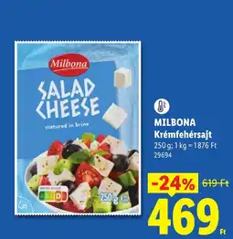 Lidl Milbona krémfehér sajt ajánlat