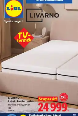 Lidl Livarno 7 zónás komfortmatrac ajánlat