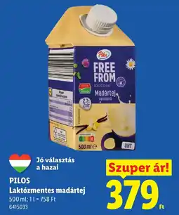 Lidl Piros laktózmentes madártej ajánlat