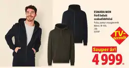 Lidl Esmara men férfi bélelt szabadidőfelső ajánlat