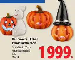 Lidl Halloweeni LED-es kerámiadekoráció ajánlat