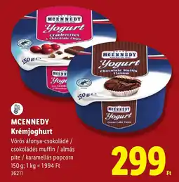 Lidl Mcennedy krémjoghurt ajánlat