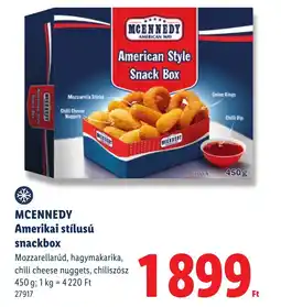 Lidl Mcennedy amerikai stílusú snackbox ajánlat