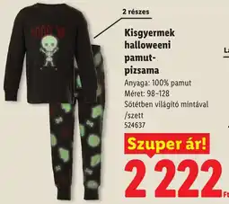 Lidl Kisgyermek halloweeni pamut-pizsama ajánlat