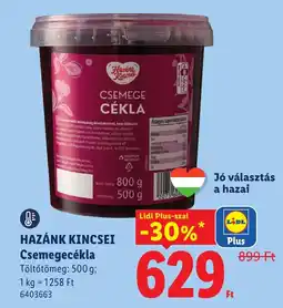 Lidl Hazánk kincsei csemegecékla ajánlat