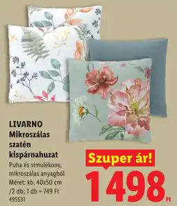 Lidl Livarno mikroszálas szatén kispárnahuzat ajánlat