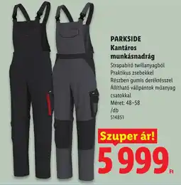 Lidl Parkside kantáros munkásnadrág ajánlat