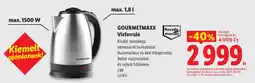 Lidl Gourmetmaxx Vizforraló ajánlat