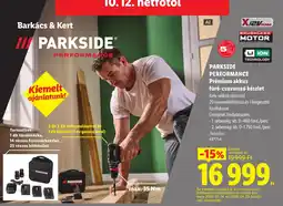 Lidl Parkside performance prémium akkus fúró-csavarozó készlet ajánlat
