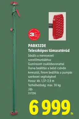 Lidl Parkside teleszkópos támasztórúd ajánlat