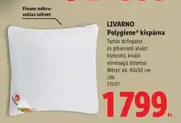 Lidl LIVARNO Polygiene kispárna ajánlat