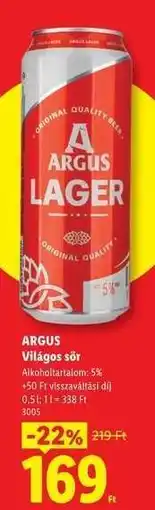 Lidl Argus ajánlat