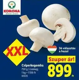 Lidl Csiperkegomba ajánlat