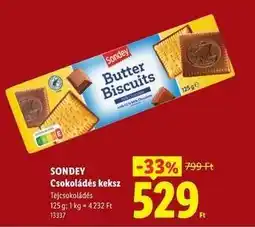 Lidl Sondey Csokoládés keksz ajánlat