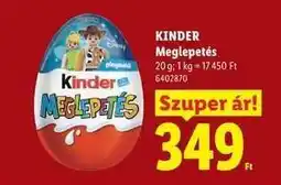 Lidl KINDER Meglepetés ajánlat