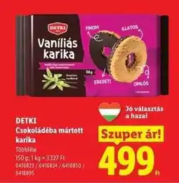 Lidl DETKI Csokoládéba mártott karika ajánlat