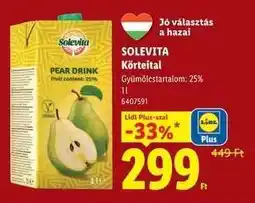 Lidl Solevita Körteital ajánlat