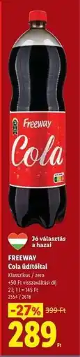 Lidl FREEWAY Cola üdítőital ajánlat