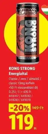 Lidl KONG STRONG Energiaital ajánlat