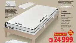 Lidl LIVARNO 7 zónás komfort-matrac ajánlat