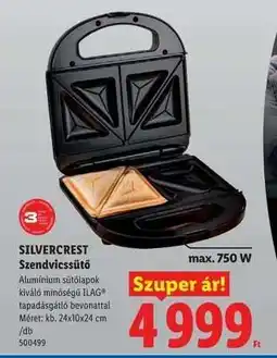Lidl Silvercrest Szendvicssütő ajánlat