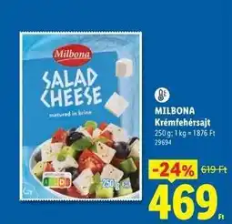 Lidl MILBONA Krémfehérsajt ajánlat
