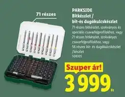 Lidl PARKSIDE Bitkészlet / bit- és dugókulcskészlet ajánlat