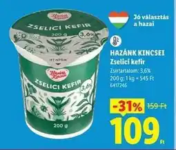 Lidl Hazánk kincsei Zselici kefir ajánlat