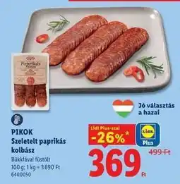 Lidl PIKOK Szeletelt paprikás kolbász ajánlat