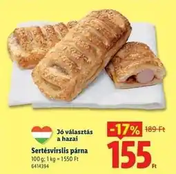 Lidl Sertésvirslis párna ajánlat
