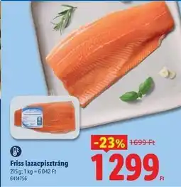 Lidl Friss lazacpisztráng ajánlat