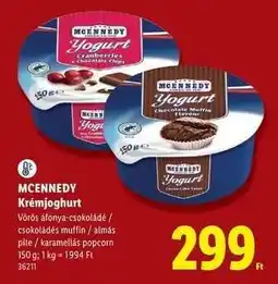 Lidl MCENNEDY Krémjoghurt ajánlat