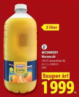 Lidl MCENNEDY Narancslé ajánlat