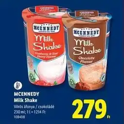 Lidl MCENNEDY Milk shake ajánlat